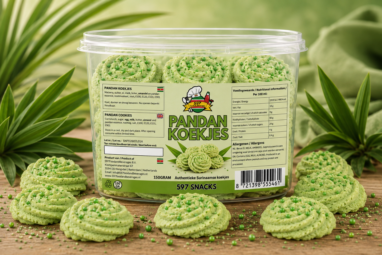 Pandan koekjes