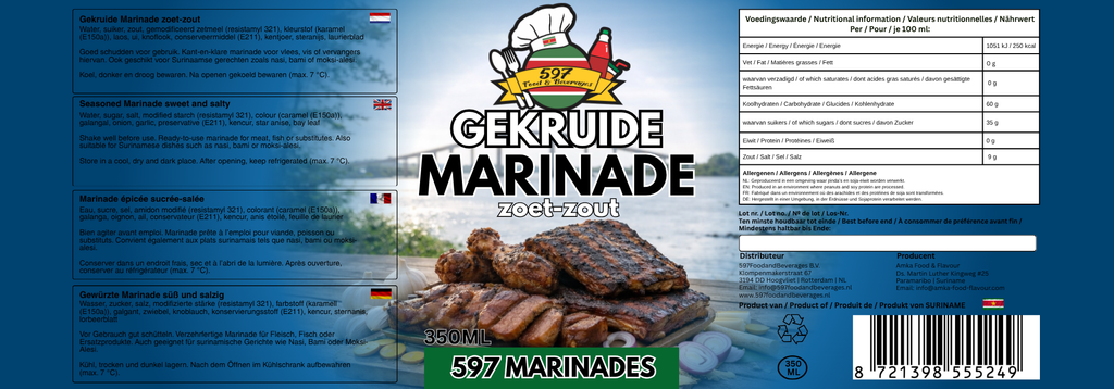 Gekruide Marinade Zoet Zout