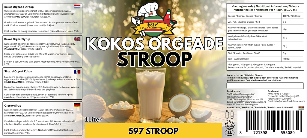 597Stroop - Kokos Orgeade Stroop