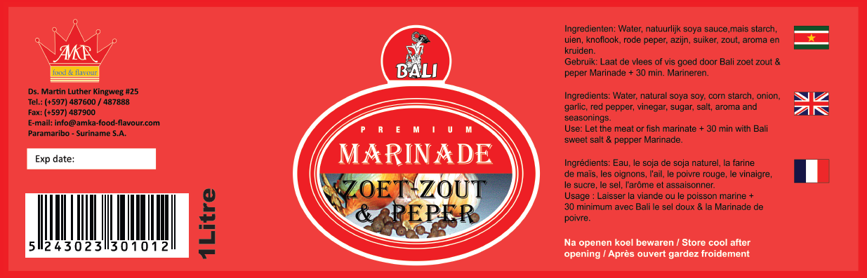 Bali - Zoet zout en peper Marinade