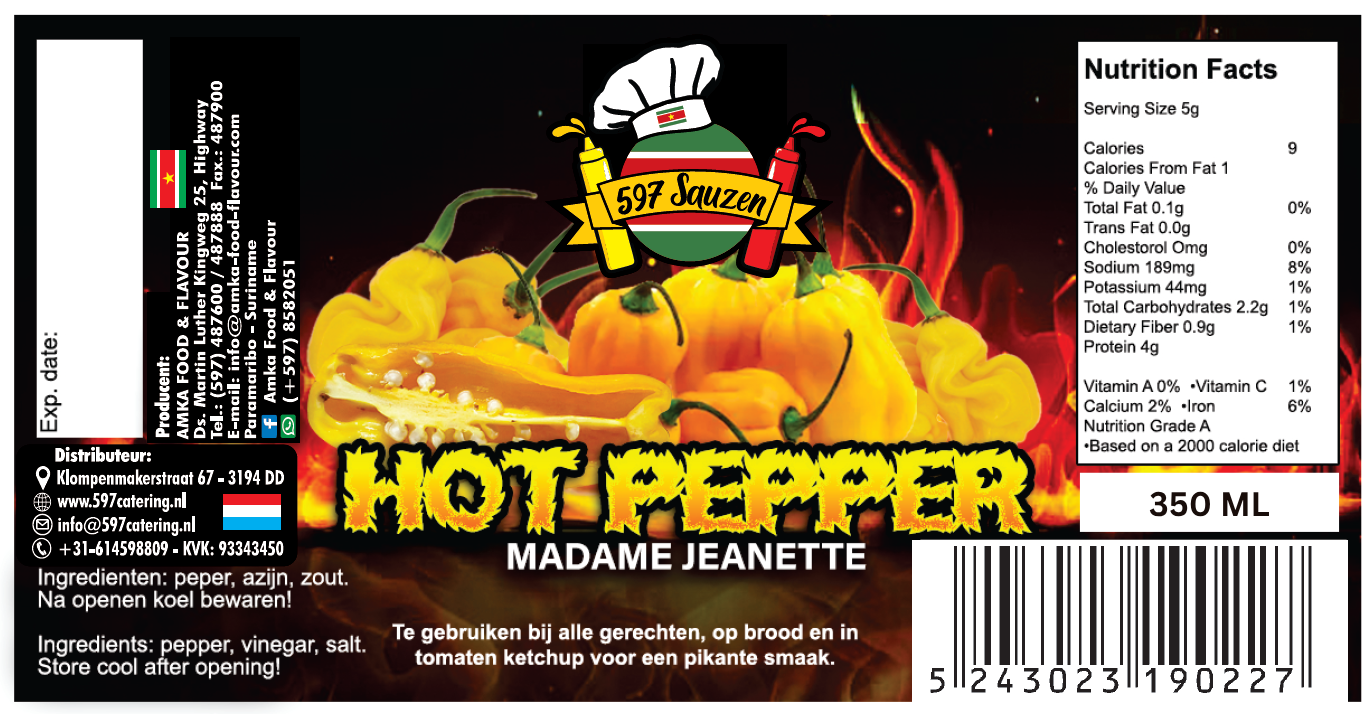 597 Sauzen - Hot pepper Madame Jeanette